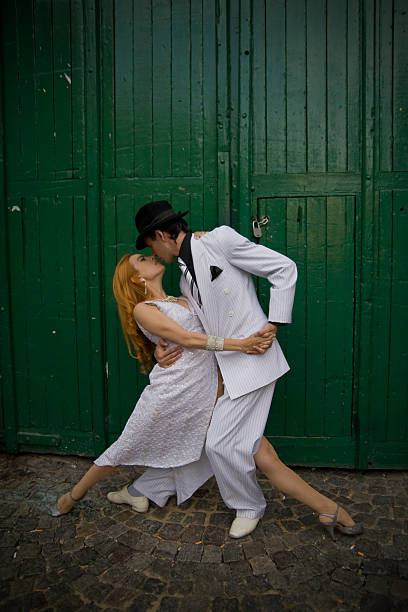 Tango dancing pose stock photo