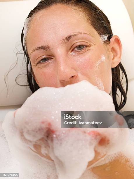 Woman In The Bath Stock Photo - Download Image Now - Adult, Adults Only, Bathtub