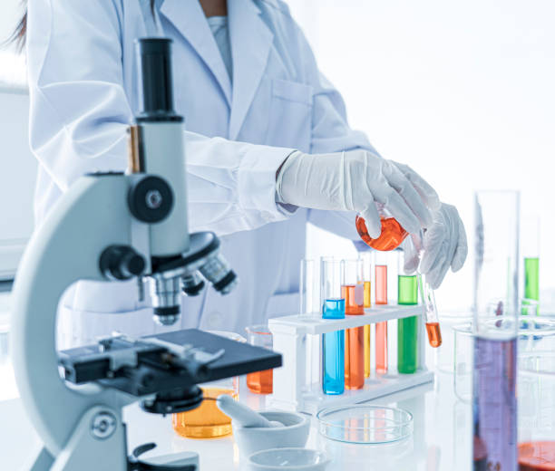 istock Medical or scientific laboratory researcher performs tests 1178697038