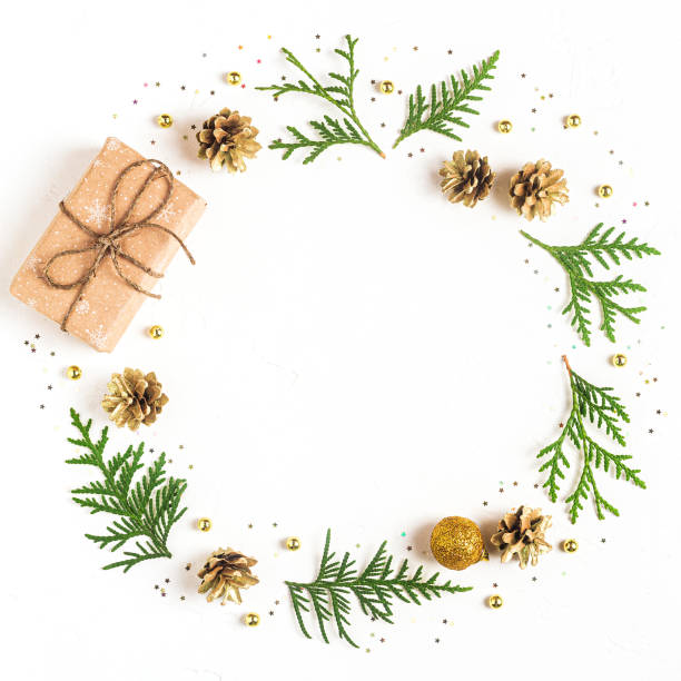 istock Christmas composition. Flat lay, top view, mockup. 1178701153