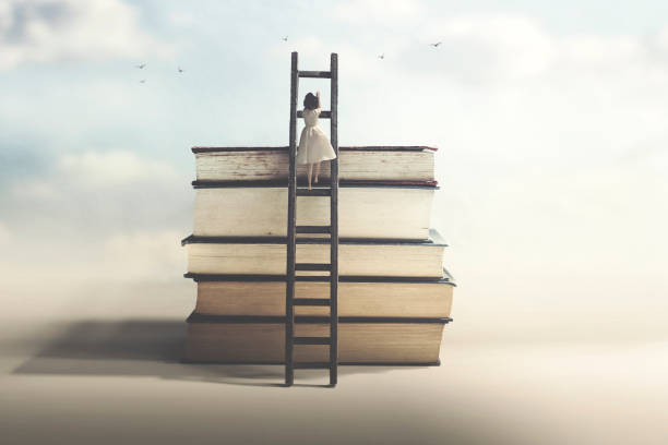 istock woman with sacrifice and determination reaches knowledge 1178706780