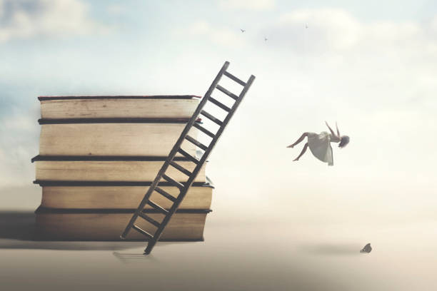 istock concept of failure with a woman falling from a ladder 1178706844