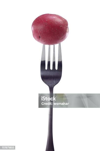 Bebé Vermelho - Fotografias de stock e mais imagens de Fundo Branco - Fundo Branco, Garfo, Batata Crua