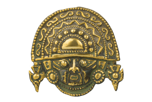 Peruano antigua máscara ceremonial photo