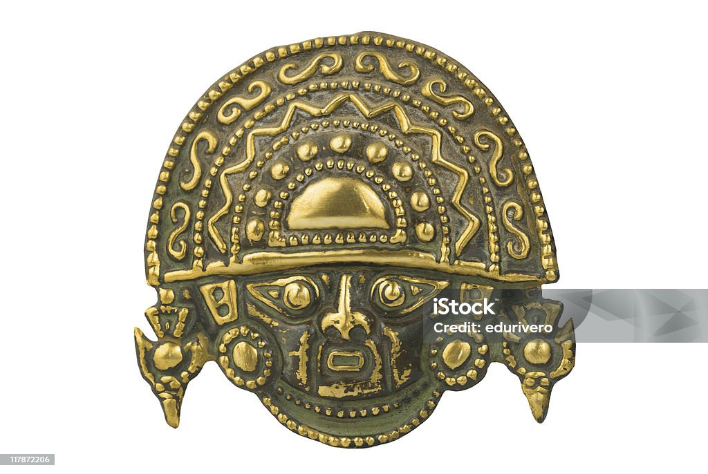 Peruvian ancient ceremonial mask  Inca Stock Photo