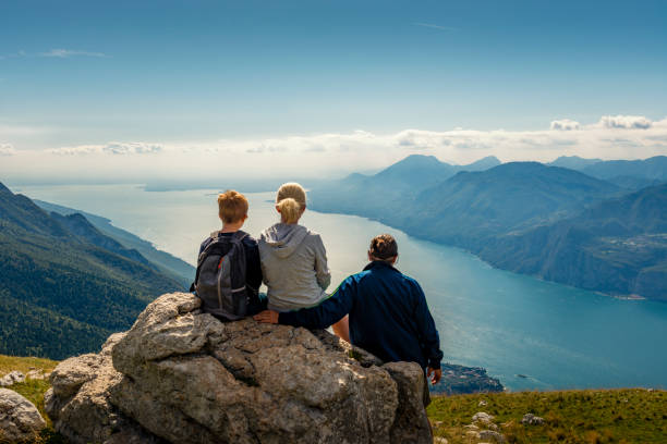 looking down to Lake Garda in Italy