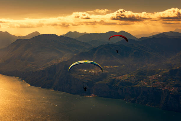 istock paragliding over Lake Garda in Italy 1178723747