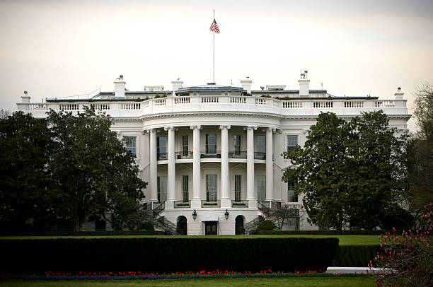 casa blanca - white house washington dc american flag president fotografías e imágenes de stock