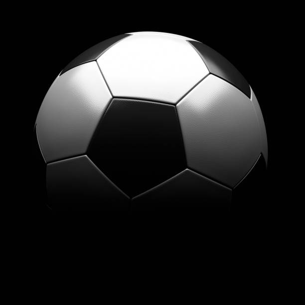 istock 3d rendering football ball isolated on a Black Background 1178724006