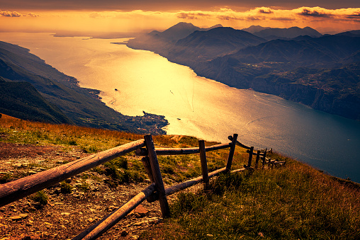 sunrise over Lake Garda in Italy