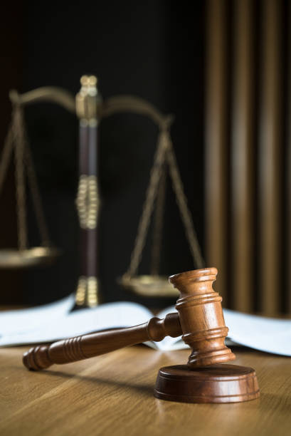 istock Law and Justice Concept Image, Wooden strips background 1178724428