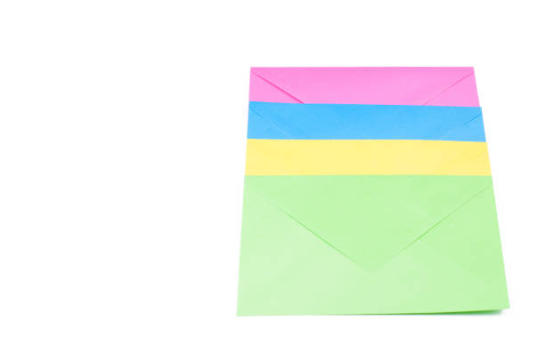 istock Color envelopes isolated on white background.Copy space. 1178727891