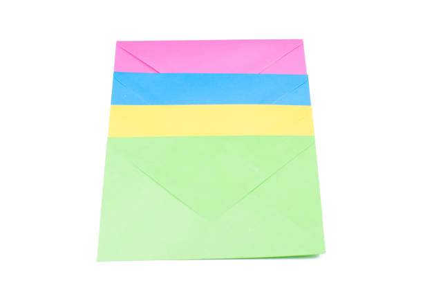 istock Color envelopes isolated on white background.Copy space. 1178727977