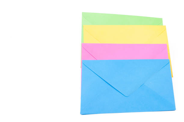 istock Color envelopes isolated on white background.Copy space. 1178728058