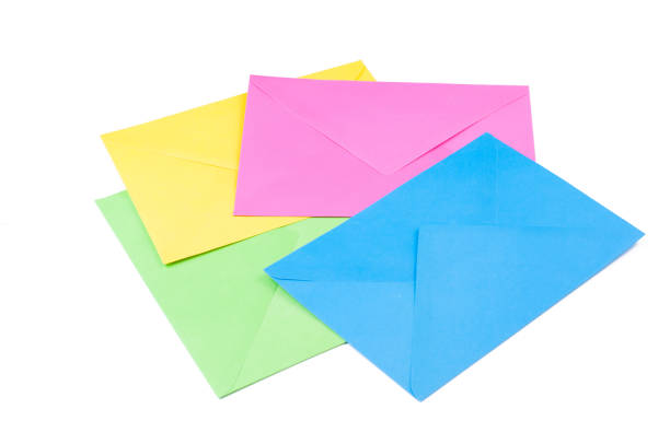 istock Color envelopes isolated on white background.Copy space. 1178728109