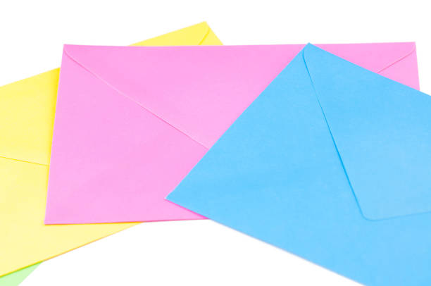 istock Color envelopes isolated on white background.Copy space. 1178728127