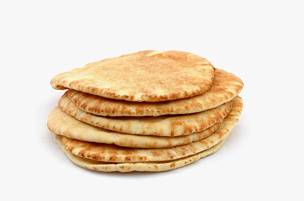 arabic bread stock photo