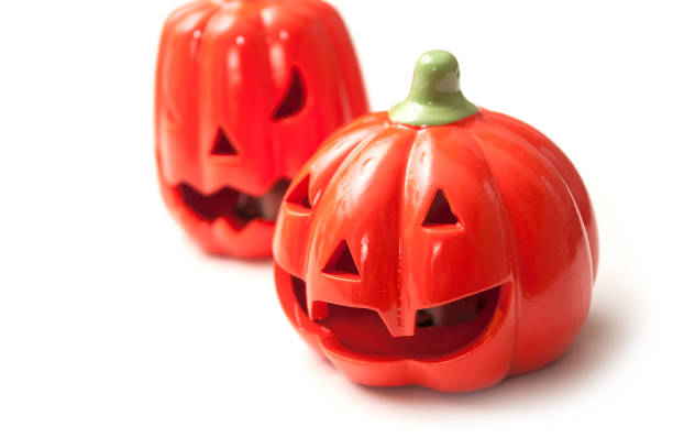istock decorative pumpkins for halloween on white background 1178733652