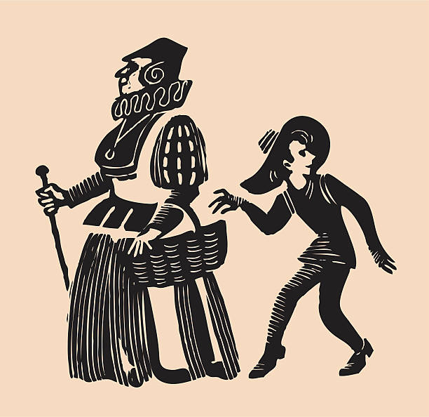 ilustrações, clipart, desenhos animados e ícones de ladrão esculturas mercado - medieval market