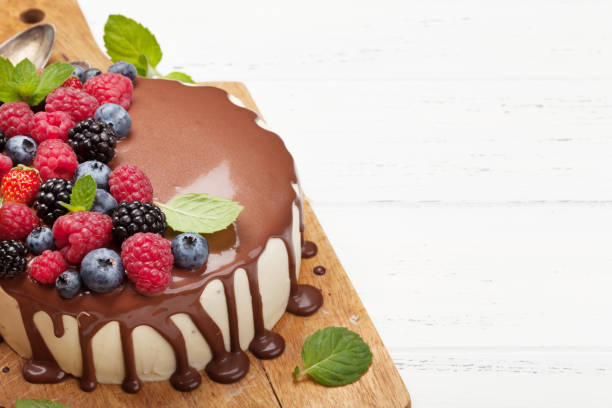 istock Cheesecake with berries and chocolate 1178735357