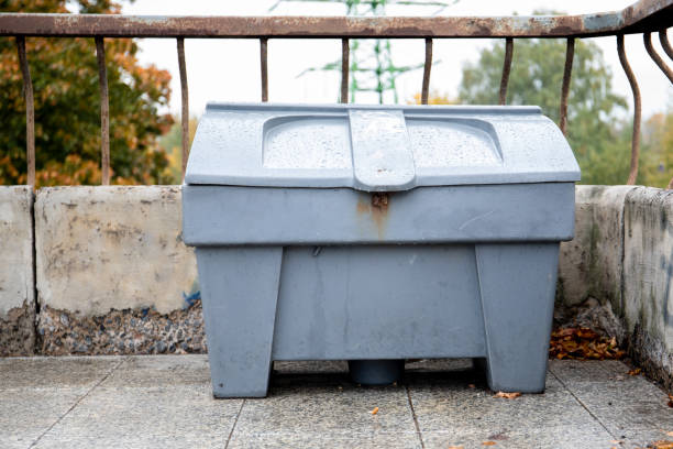 istock Grey plastic box for sand or salt storage for janitor and communal service 1178735981