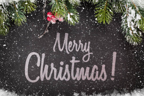 istock Christmas greeting card with fir tree branch 1178737767