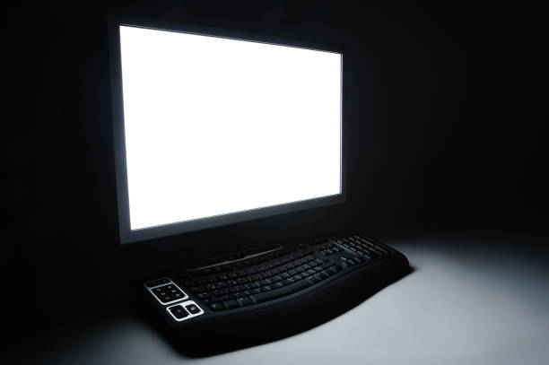 istock Bright monitor in dark 117874168