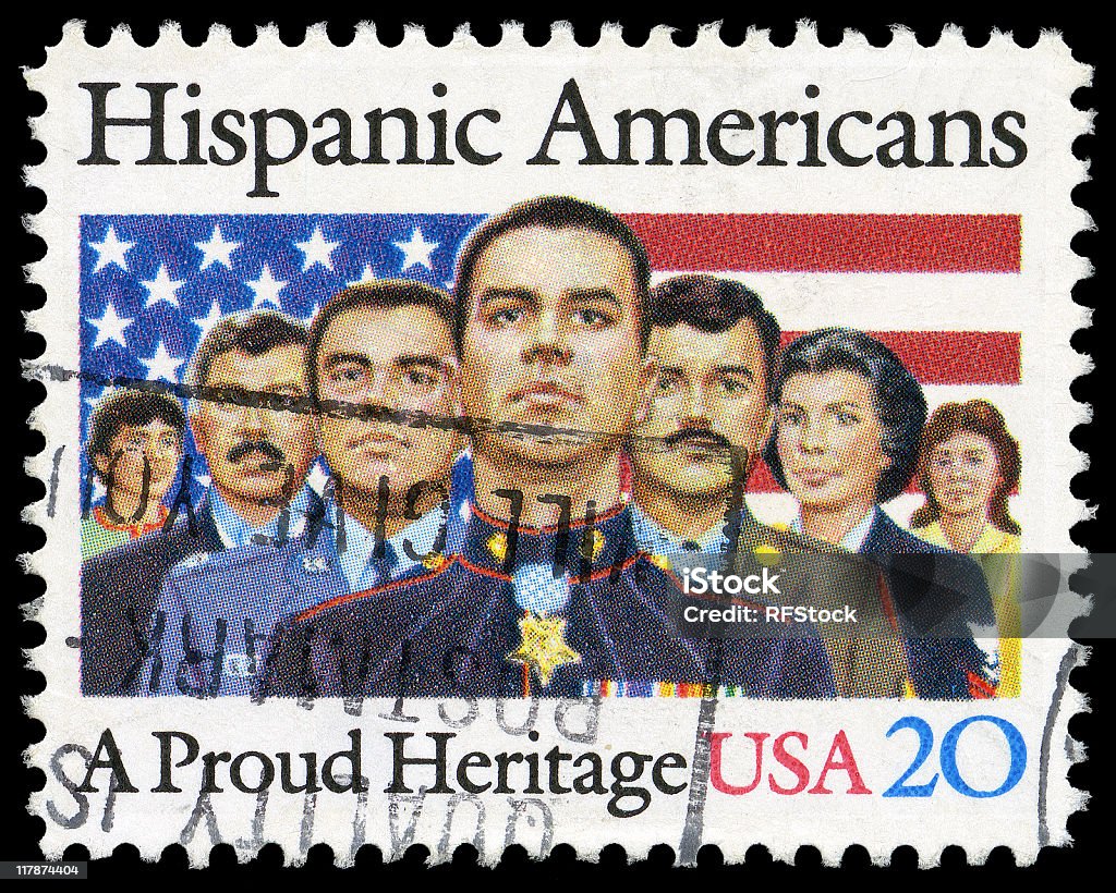 Hispano-americanos-uma herança orgulhosa - Foto de stock de Bandeira royalty-free