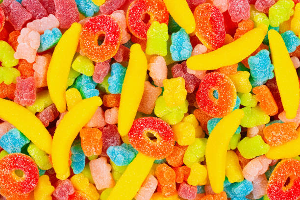 istock Assorted gummy candies. Top view. Jelly  sweets. 1178745850