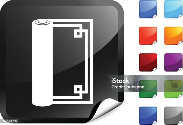 New Carpet On Sticker Stock Illustration - Download Image Now - Black Color, Blue, Carpet - Decor