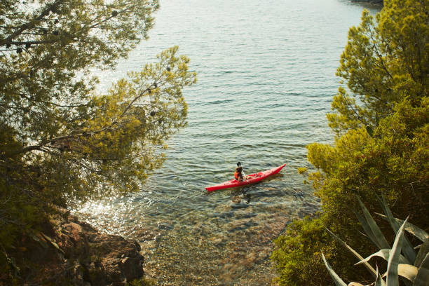 Lifestyle kayak and vacations Lifestyle kayak and vacations cap de creus stock pictures, royalty-free photos & images