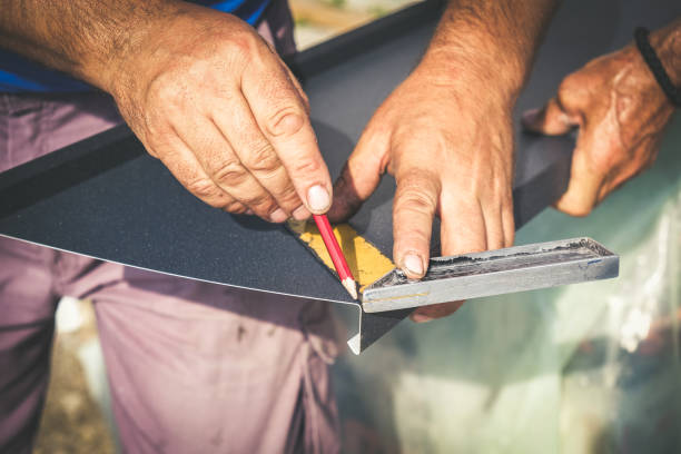 istock Tinsmith marking the cutting angles 1178753296