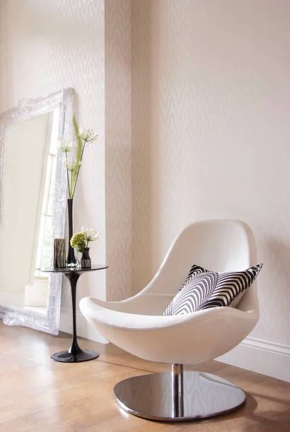 istock White colored contemporary chair 1178754407