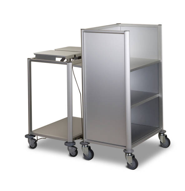 istock Metal cleaning hotel trolley isolated on white with clipping path 1178755136