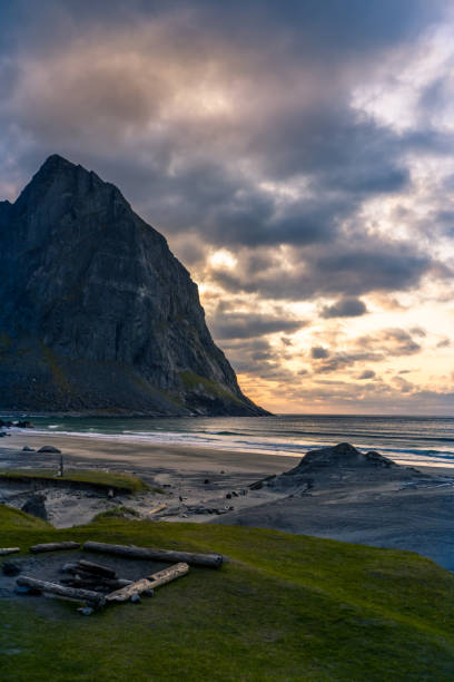 istock Kvalvika beach, Lofoten, Norway 1178756096
