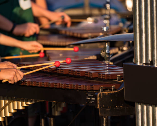 istock sideline percusionists performing at an outddors rehearsal 1178756429