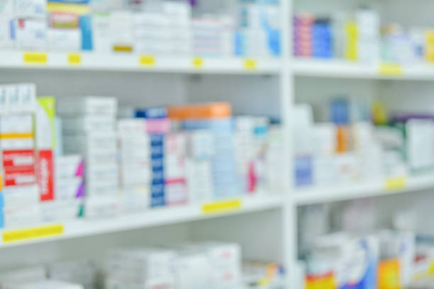 istock Medicine on shelves ,blurred background 1178756576