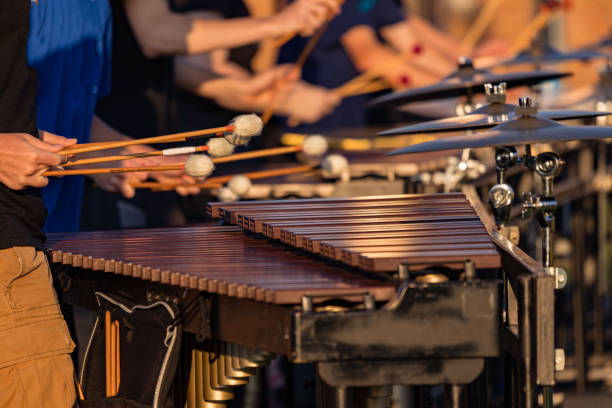 istock sideline percusionists are ready to perform at rehearsal 1178757763