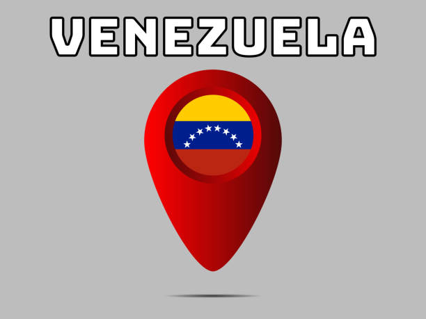 istock Venezuela National flag with geolocation, geotsag pin element and sign . Good for map, place, placement your business. original color and proportion. vector illustration,countries set. 1178758463