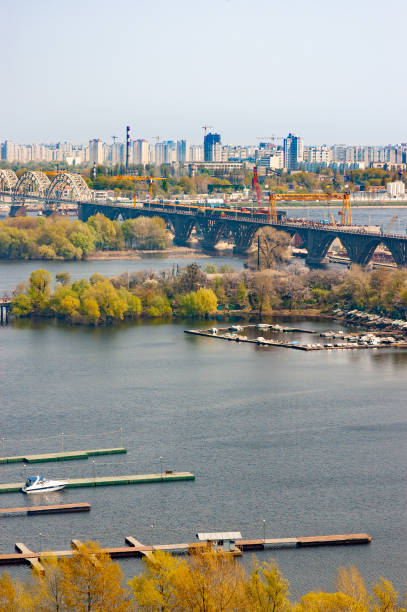 istock View of the Darnyts'ky Bridge (road and railway) over the Dnieper river in Kiev 1178759829