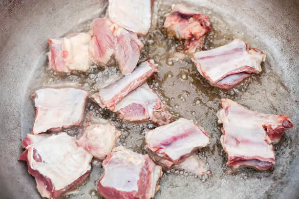 Photo of Beef pieces on bones stew