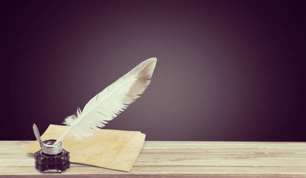 istock Quill pen with inkwell. 1178762079