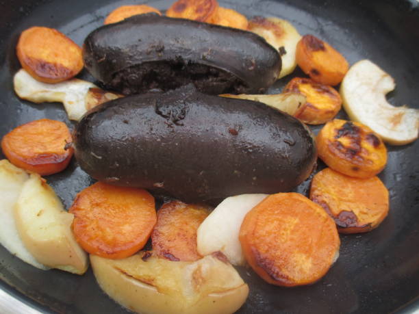 istock Black pudding with onions served with apple and sweet potato 1178762858
