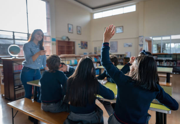 istock Student asking a question to the teacher in class 1178763004