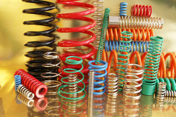 new metal springs texture background