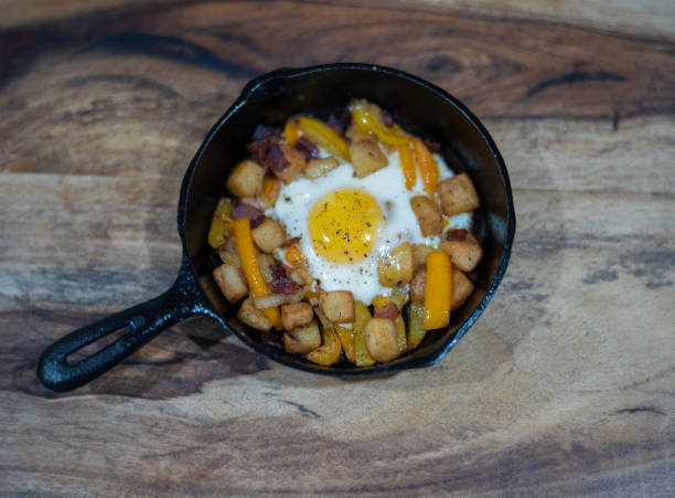 istock Cast Iron Breakfast Egg Bacon Peppers Onions Potatoes 1178763383