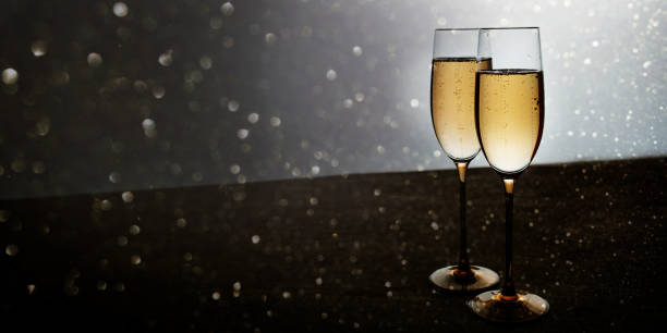 istock Champagne on old gray stone plate 1178763543