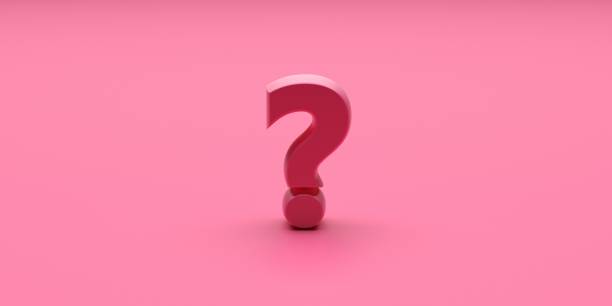 istock Question mark on pink color background. 3d illustration 1178764600