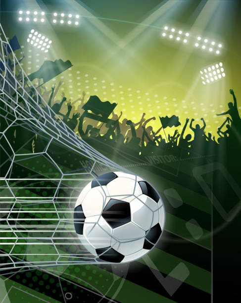 illustrazioni stock, clip art, cartoni animati e icone di tendenza di calcio finalmente gol - goal scoreboard soccer soccer ball