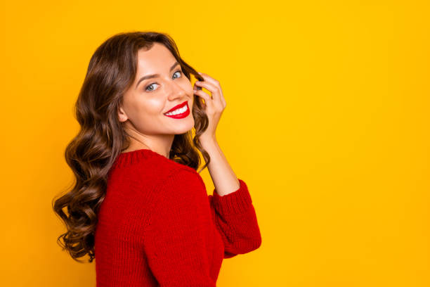 istock Copyspace photo of cheerful trendy white cute charming posing in front of camera with lips pomaded and smiling toothily isolated over yellow vivid color background 1178772444